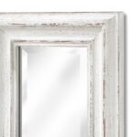 Antique White Frame Narrow Wall Mirror - Image 2