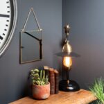 Gold Edged Square Hanging Wall Mirror - Image 2