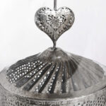 Antique Silver Heart Lantern Spinner - Image 3
