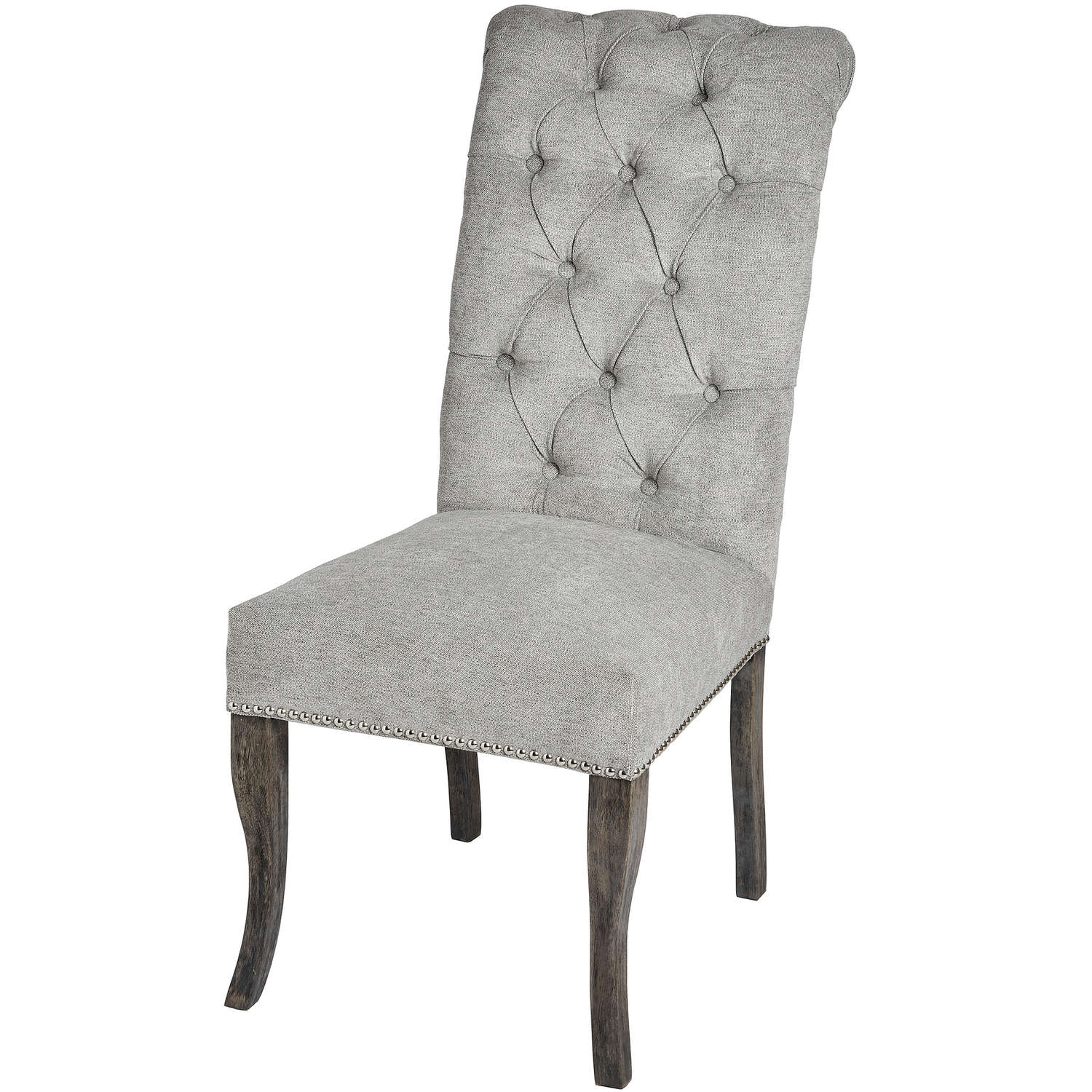18331.jpg Silver Roll Top Dining Chair With Ring Pull - Image 1