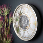 Mirrored Round Clock with Moving Mechanism - Image 4