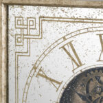 Mirrored Square Framed Clock with Moving Mechanism - Image 2