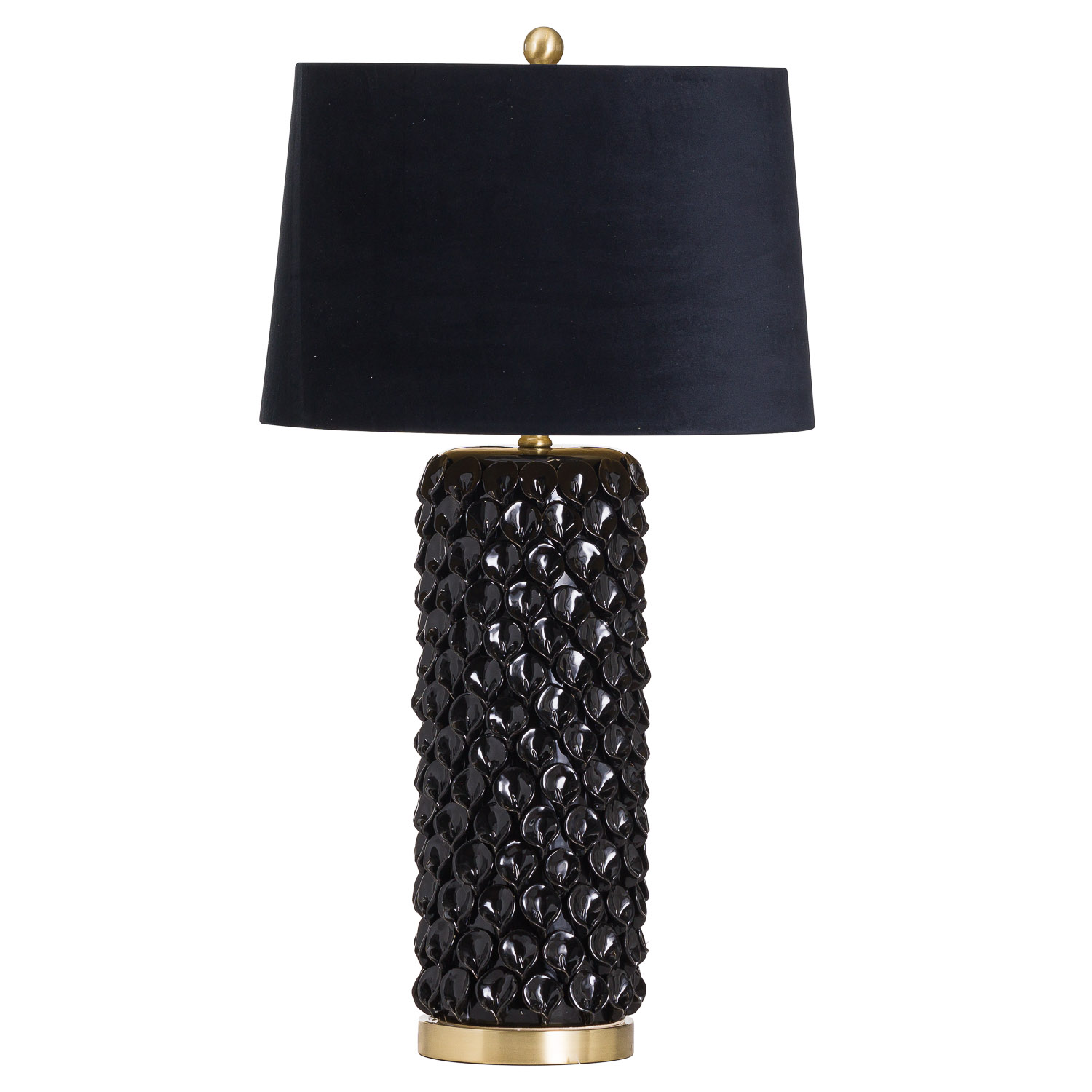 20691.jpg Barbro Table Lamp With Black Velvet Shade - Image 1