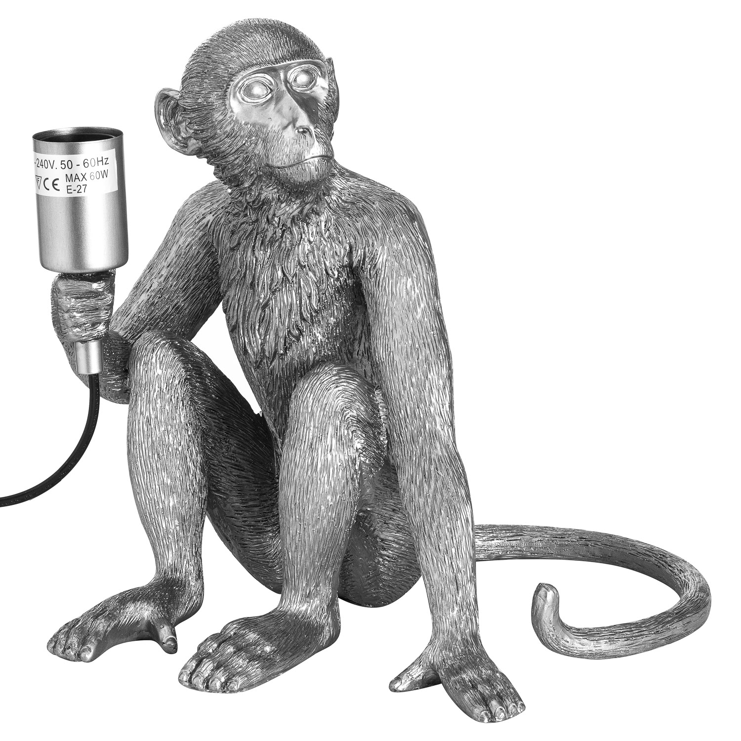 20693.jpg Ringo The Monkey Silver Table Lamp - Image 1
