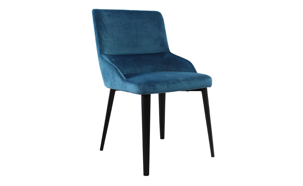 Set_of_2_Ventura_Dining_Chairs_side.jpg Set of 2 Ventura Dining Chairs - Teal - Image 1