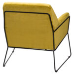 Eva Framed Mustard Velvet Club Chair - Image 3