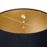 Jem Honey Comb Gold Table Lamp With Black Velvet Shade - Image 3