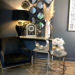 Set Of Three Dark Grey Quarterfoil Mirrors - Image 3