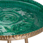 Aztec Collection Brass Embossed ceramic Dipped Side Table - Image 2