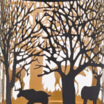 Medium Glowray Stag In Forest Lantern - Image 2