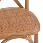 Light Oak Cross Back Dining Chair - Image 2
