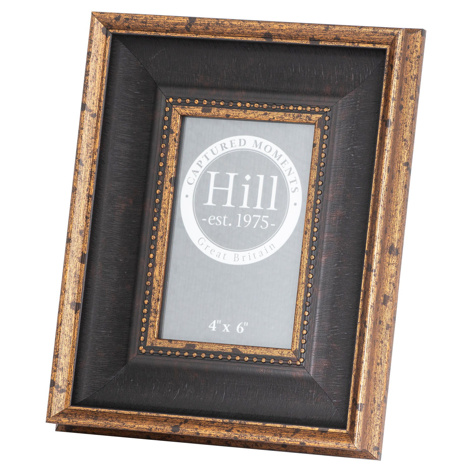 21562.jpg Black Antique Gold Beaded 4X6 Photo Frame - Image 1