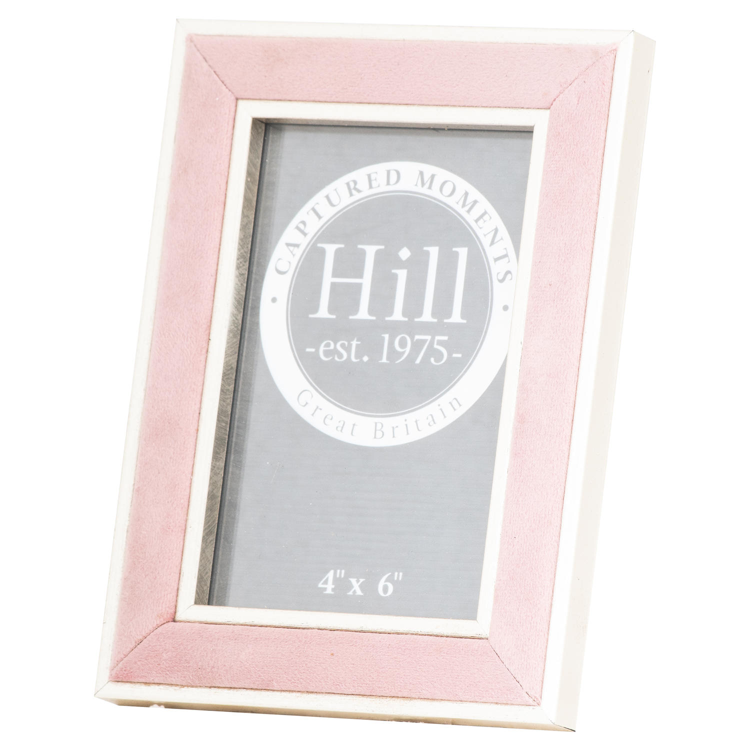 21569.jpg Silver Edged Pink Velvet 4X6 Photo Frame - Image 1