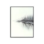 Black Striped Feather Over 3 Black Glass Frames - Image 2