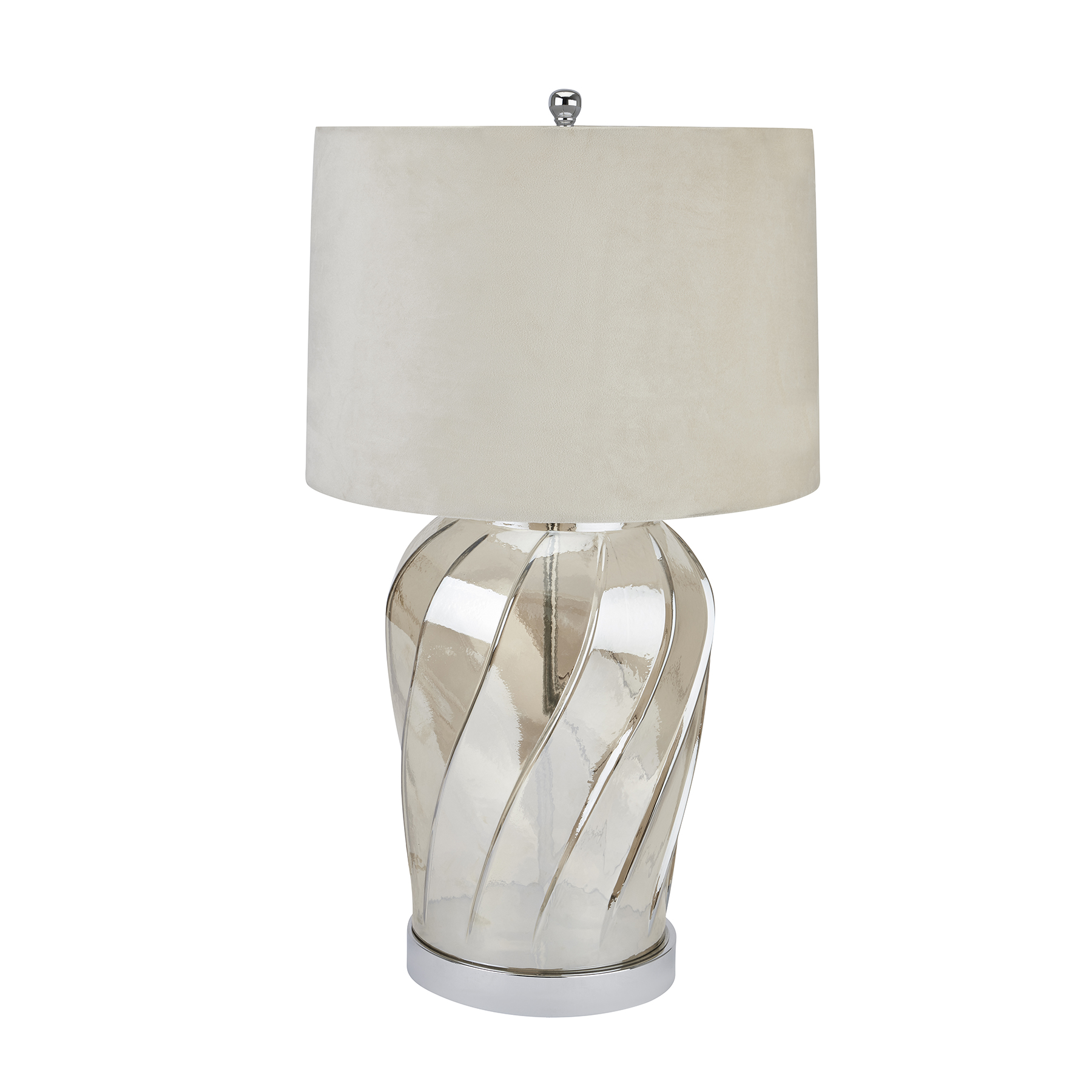 22073.jpg Ambassador Metallic Glass Lamp With Velvet Shade - Image 1