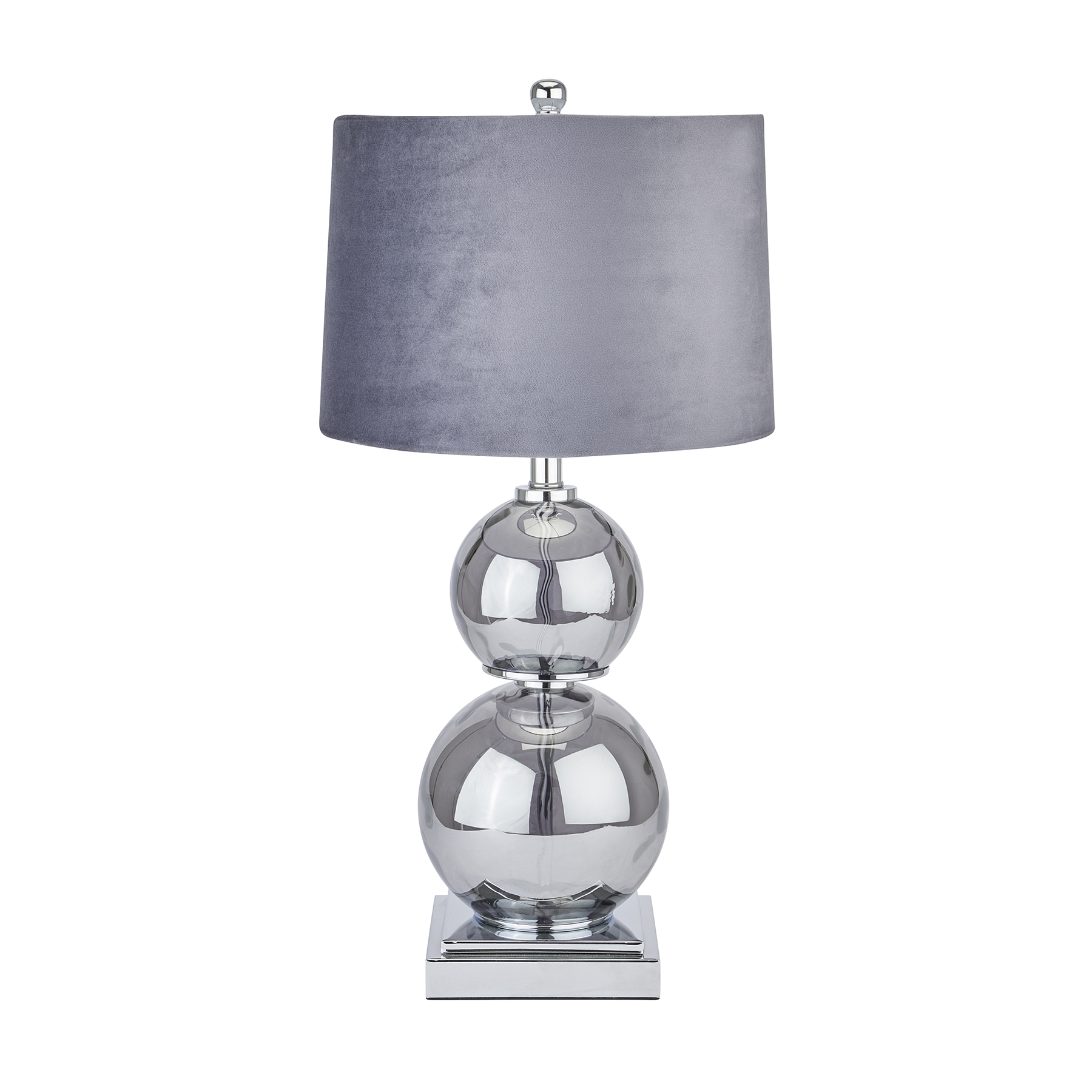 22074.jpg Shamrock Metallic Glass Lamp With Velvet Shade - Image 1
