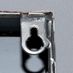 Tall Black Metal Window Mirror - Image 2