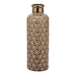 Seville Collection Large Caramel Scalloped Vase