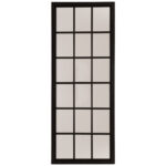 Tall Black Wooden Window Mirror