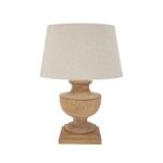 Delaney Natural Wash Urn Lamp With Linen Shade