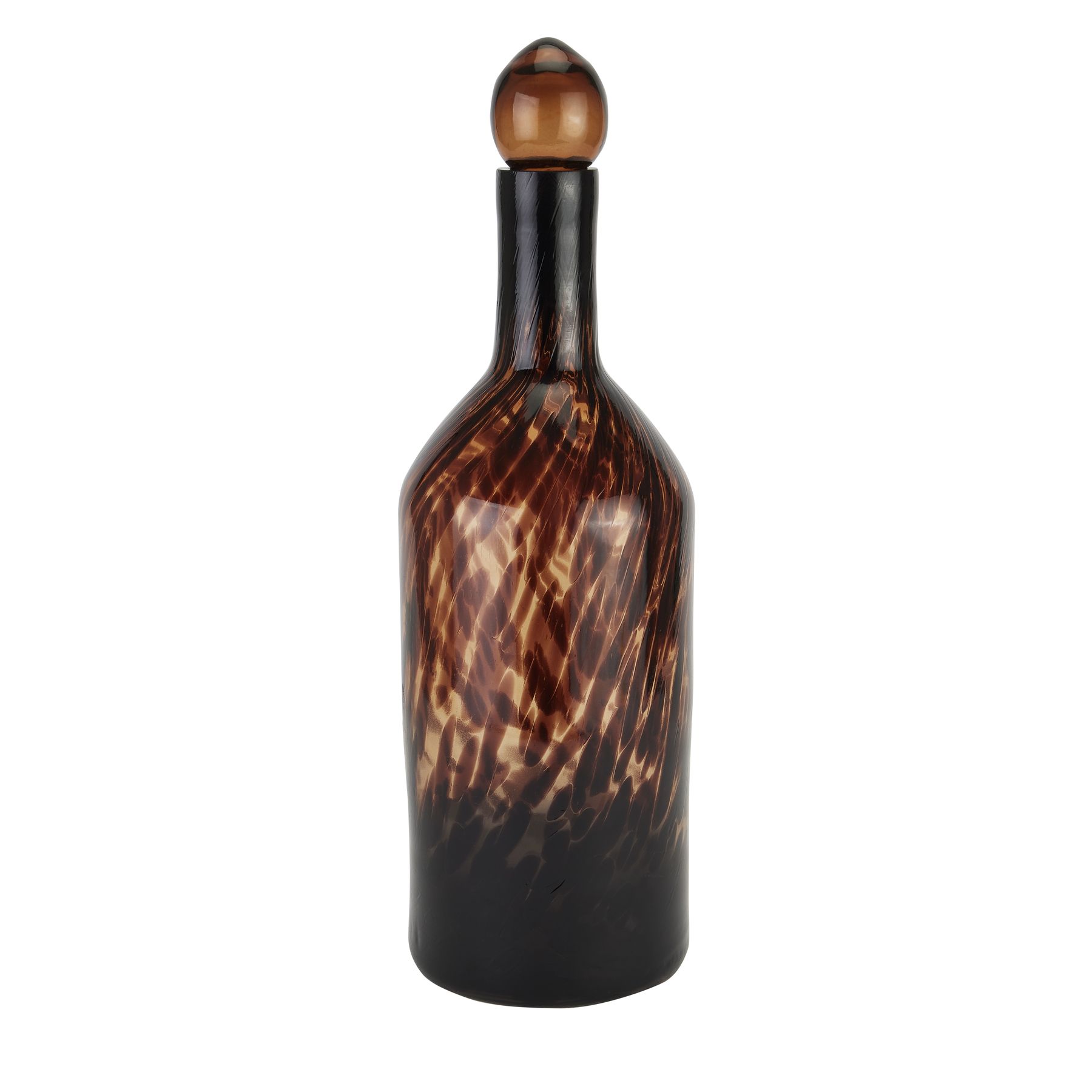 22778.jpg Amber Dapple Tall Bottle With Stopper - Image 1