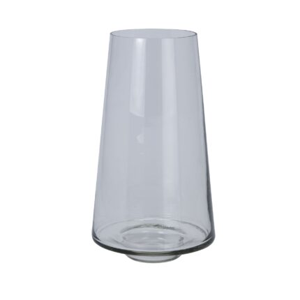 Clear Glass Tall Tapered Vase