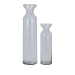 Clear Glass Fluted Vase - Image 2