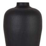 Matt Black Medium Hammered Vase Without Lid - Image 2