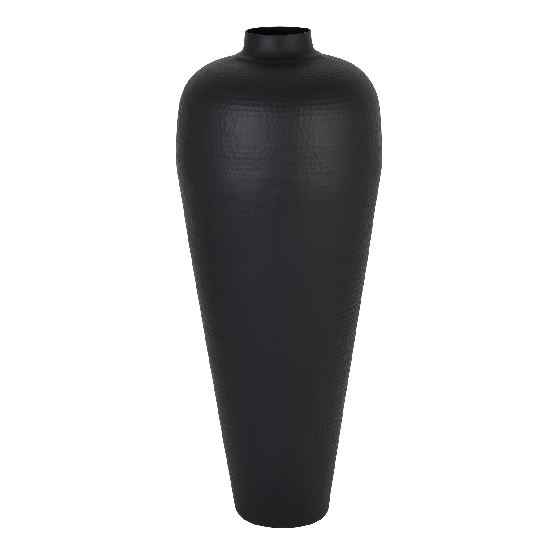 22859.jpg Matt Black Medium Hammered Vase Without Lid - Image 1