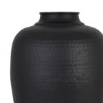 Matt Black Large Hammered Vase With Lid - Image 2