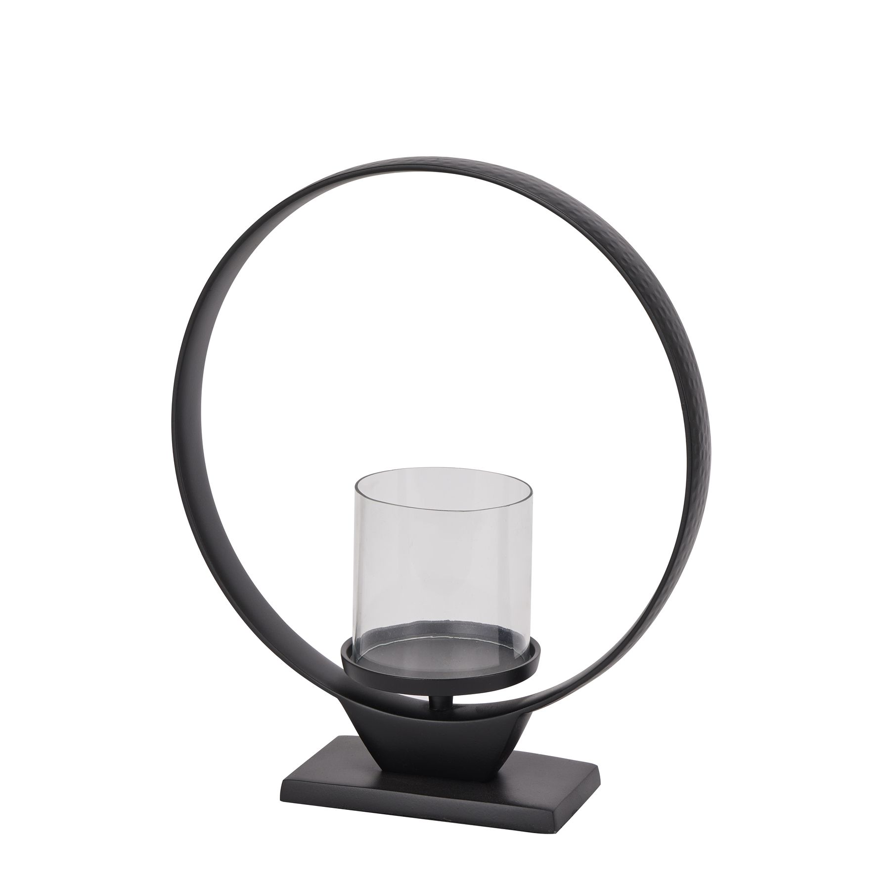 22863.jpg Black Hoop Hurricane Lantern - Image 1