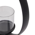 Black Hoop Large Hurricane Lantern - Image 2